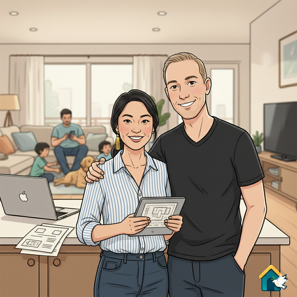 Illustration of the founders