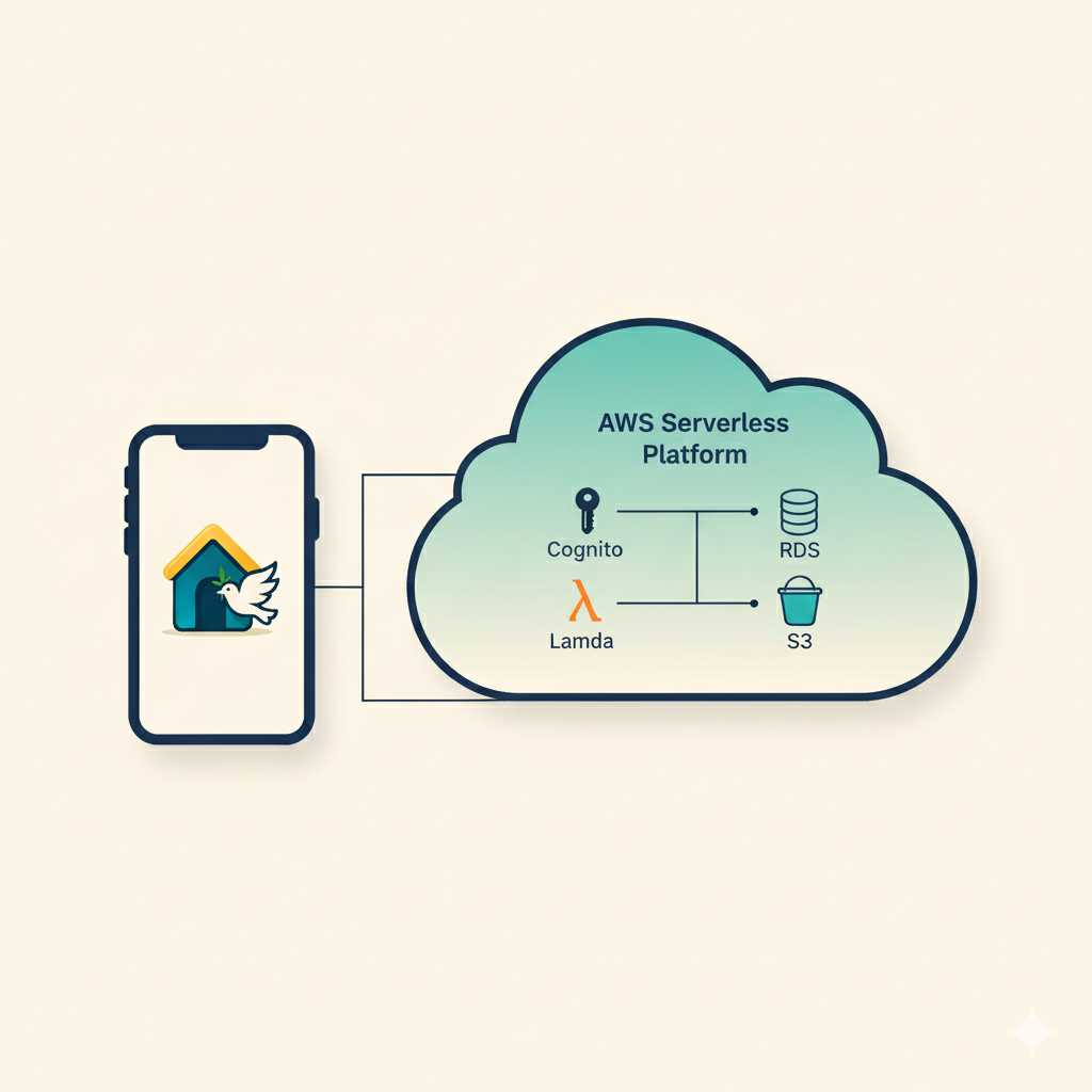 The House App and AWS Partnership Graphic